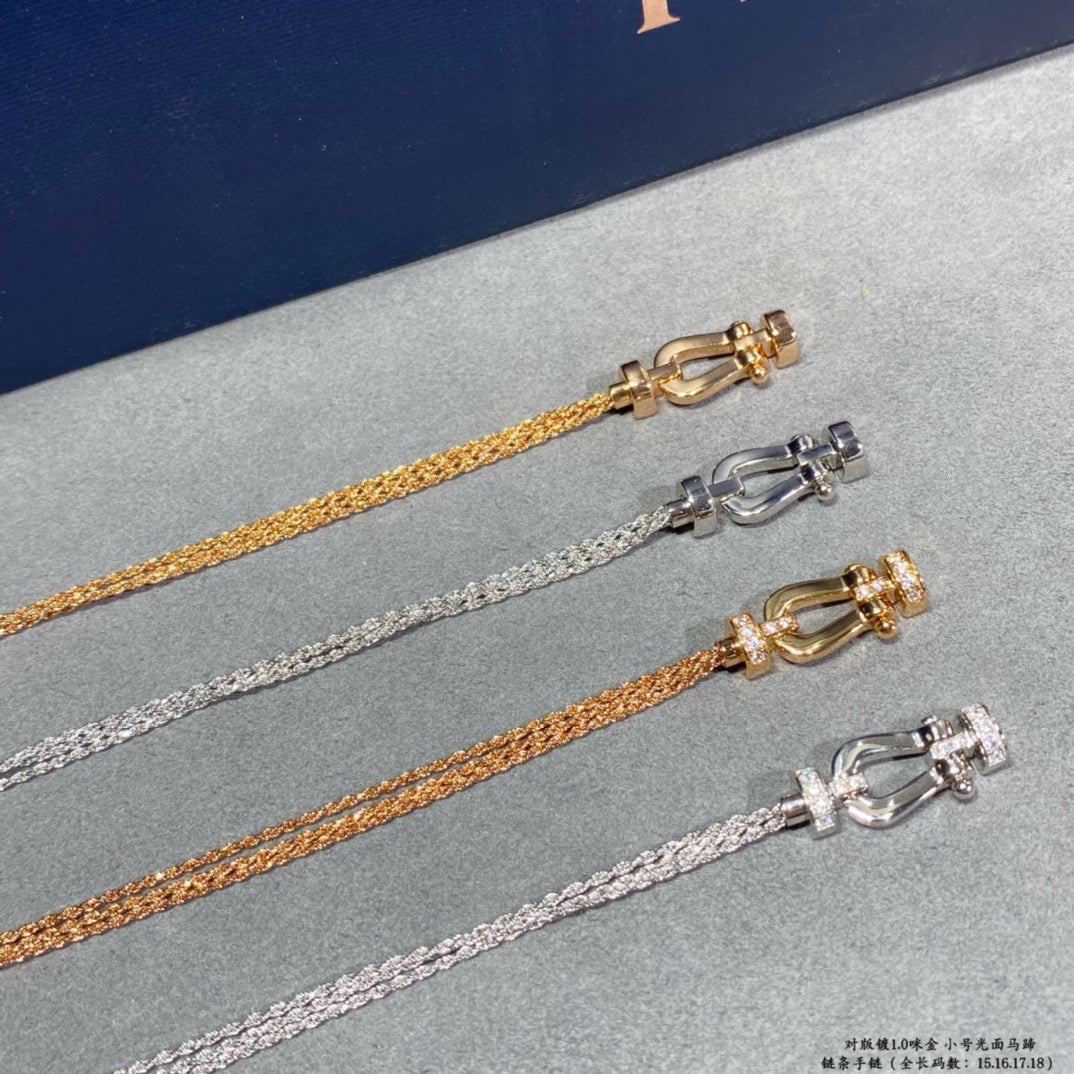[Mystic Crown]FORCE SMALL HORSESHOE  DIAMOND CHAIN ROPE BRACELET