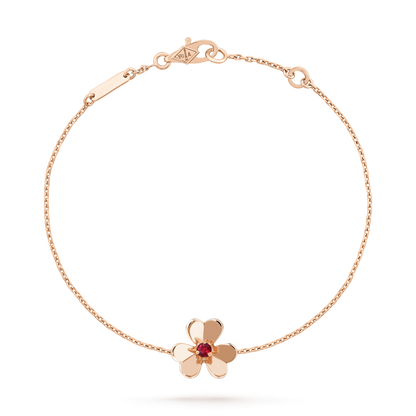 [Mystic Crown]FRIVOLE GOLD FLOWER PINK MALACHITE BRACELET
