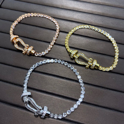 [Mystic Crown]FORCE  HORSESHOE  DIAMOND TENNIS BRACELET