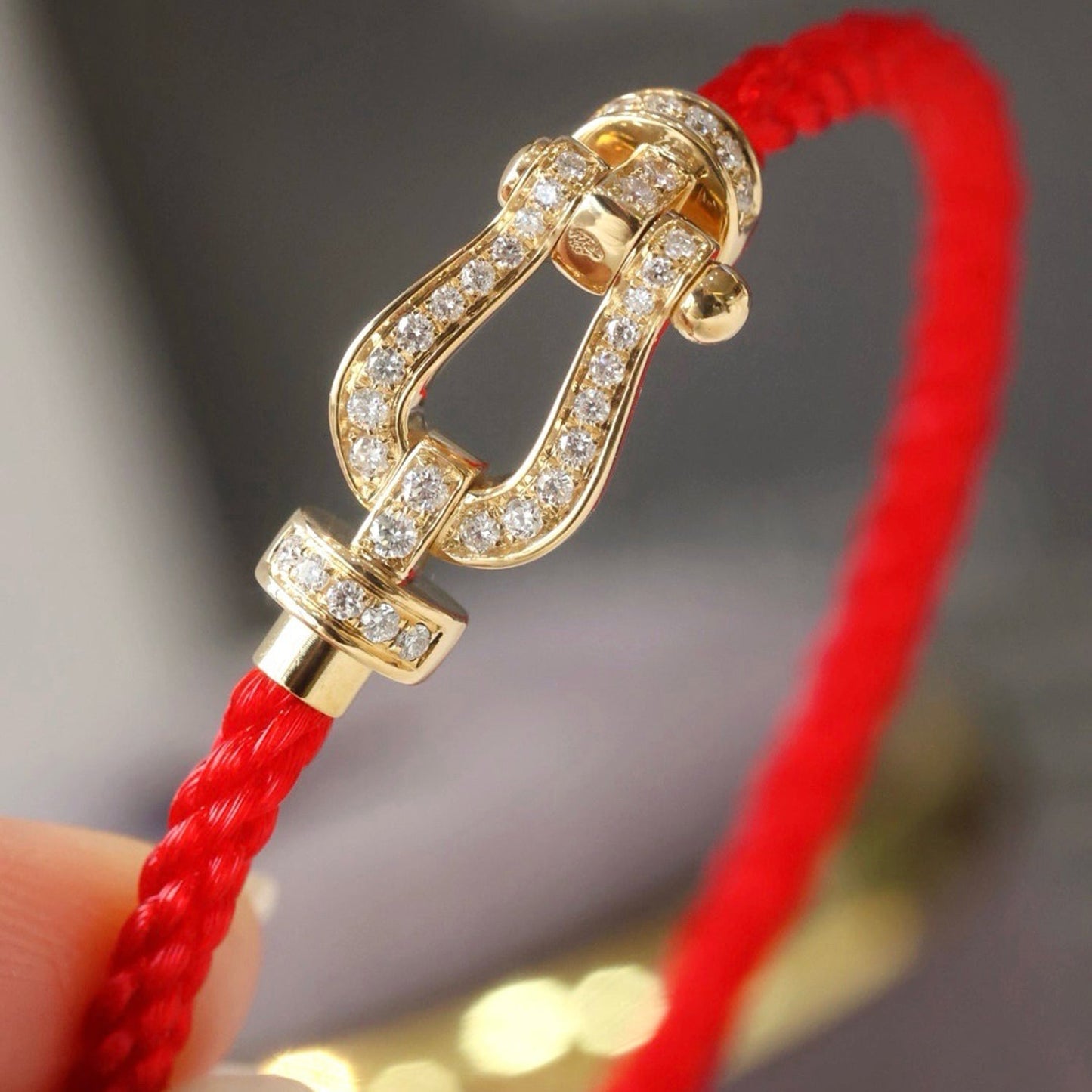 [Mystic Crown]FORCE LARGE HORSESHOE FULL DIAMOND BRACELET SILVER