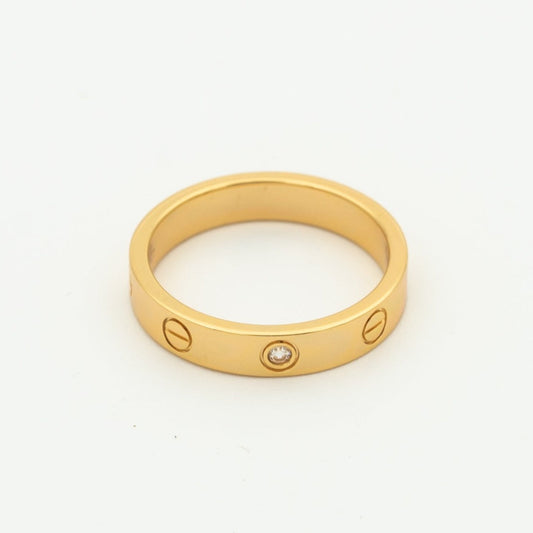 [Mystic Crown]LOVE RING 4MM 1 DIAMOND PINK GOLD