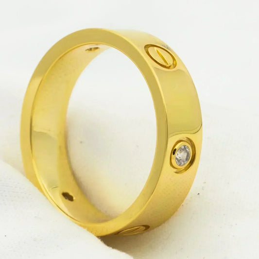 [Mystic Crown]LOVE RING 5.5MM 3 DIAMONDS GOLD