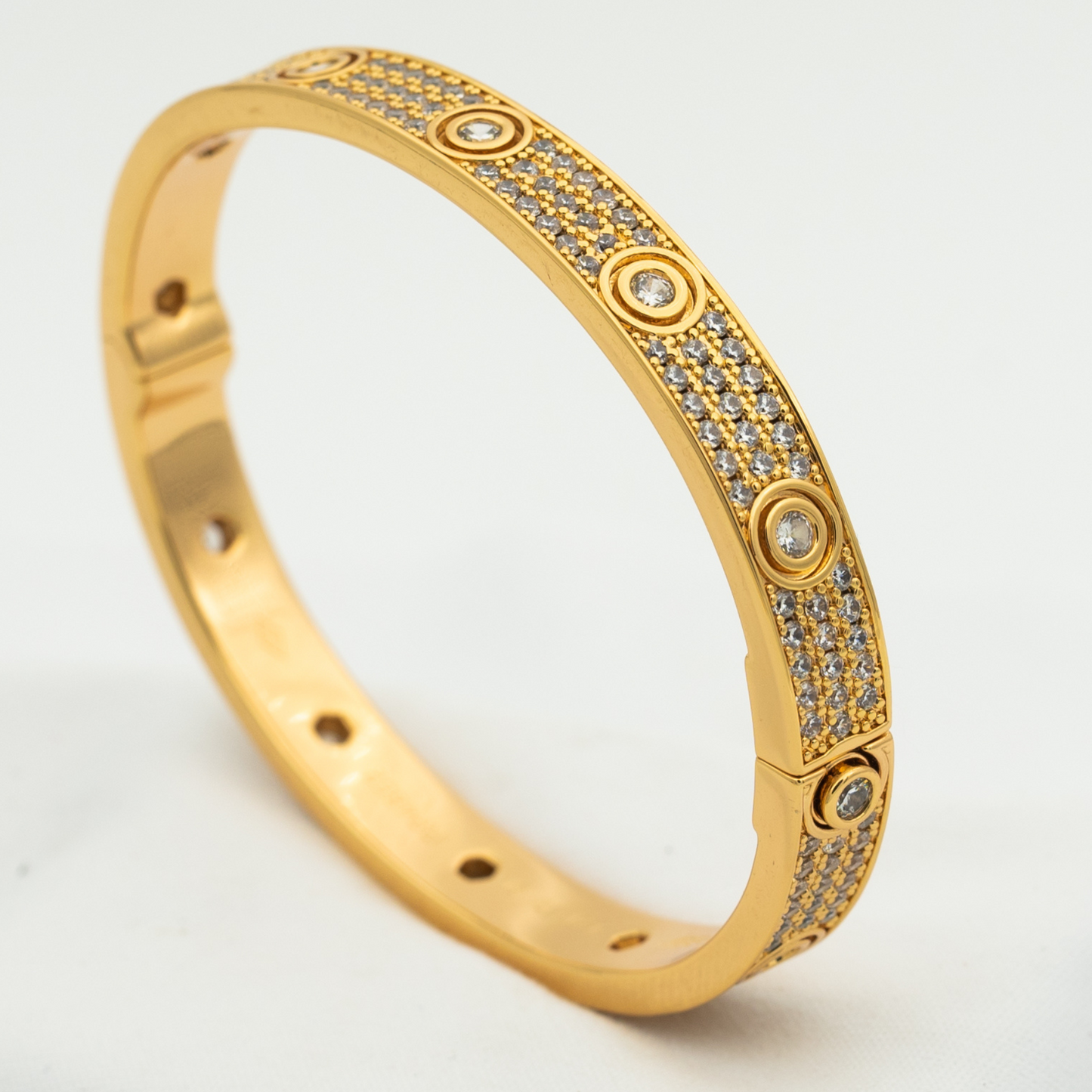 [Mystic Crown]LOVE BRACELET 6.1MM DIAMOND-PAVED 10 BIG DIAMONDS