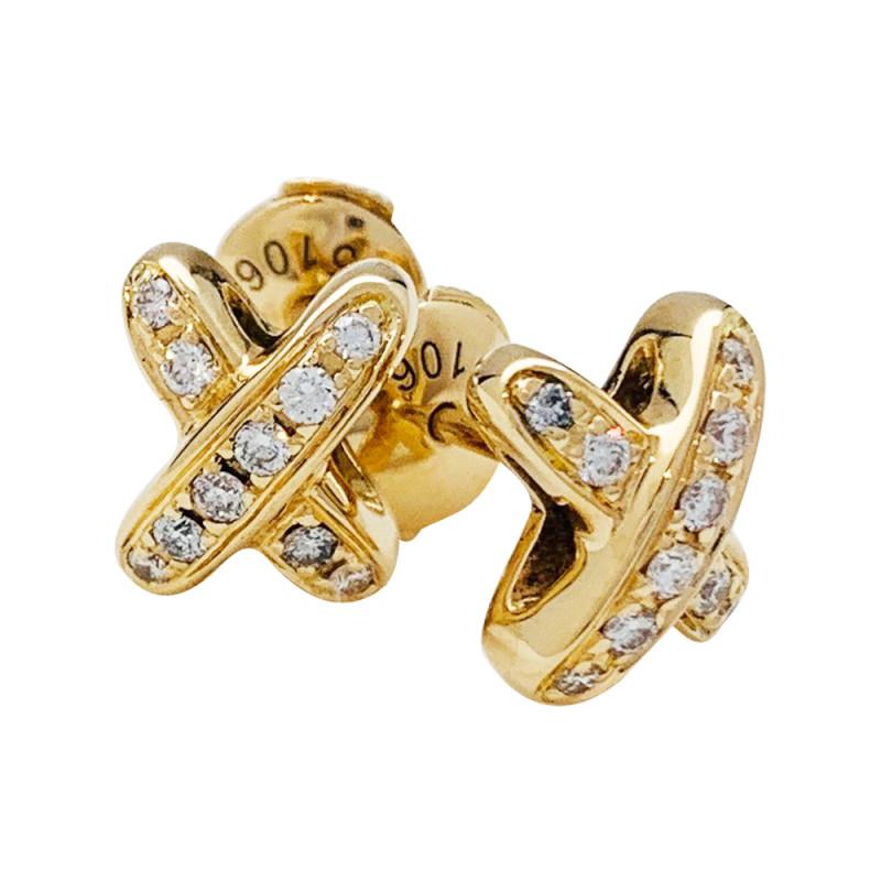 [Mystic Crown]JEUX DE GOLD DIAMOND EARRINGS