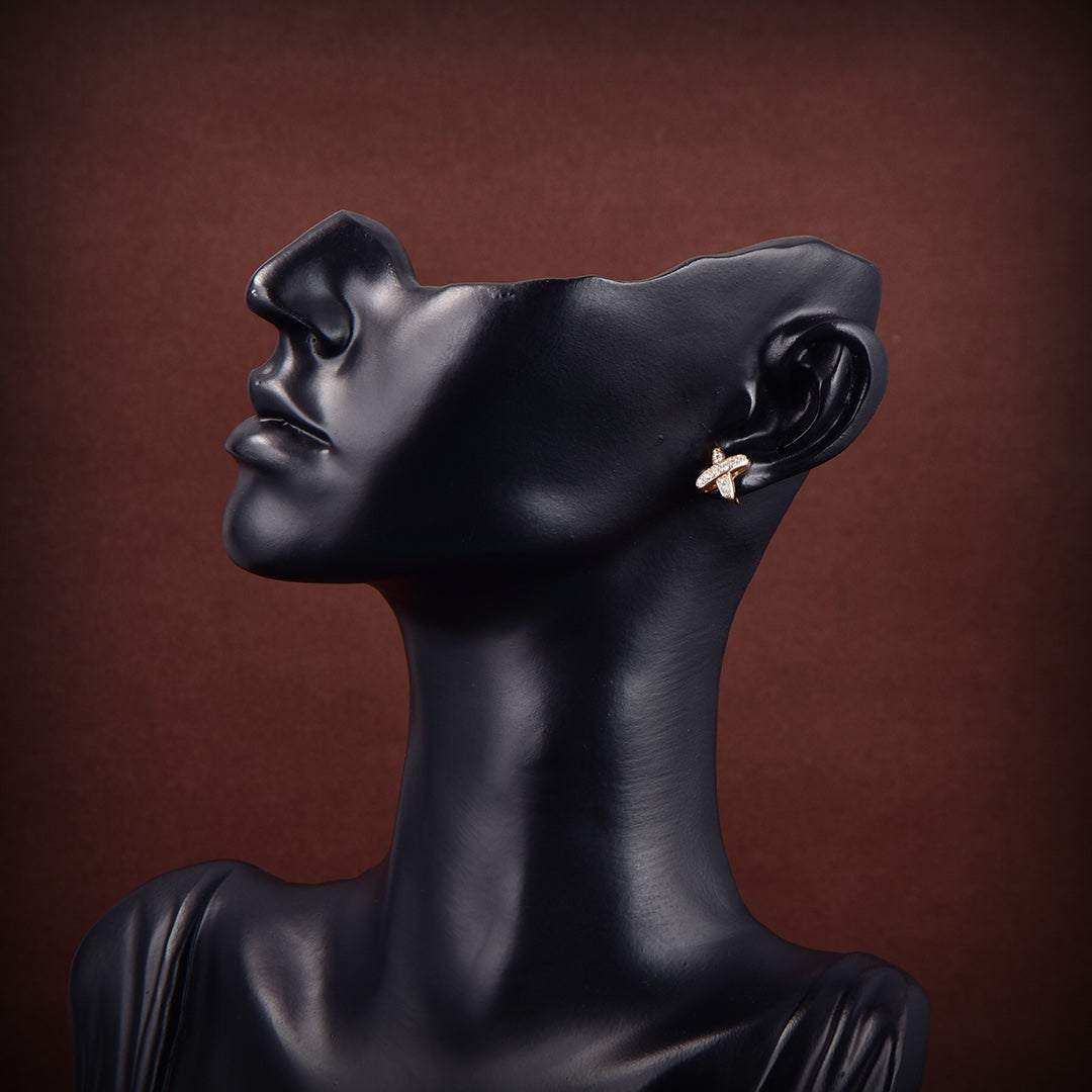 [Mystic Crown]JEUX DE GOLD DIAMOND EARRINGS