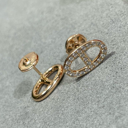 [Mystic Crown]HM FULL DIAMOND PIG NOSE STUD EARRINGS