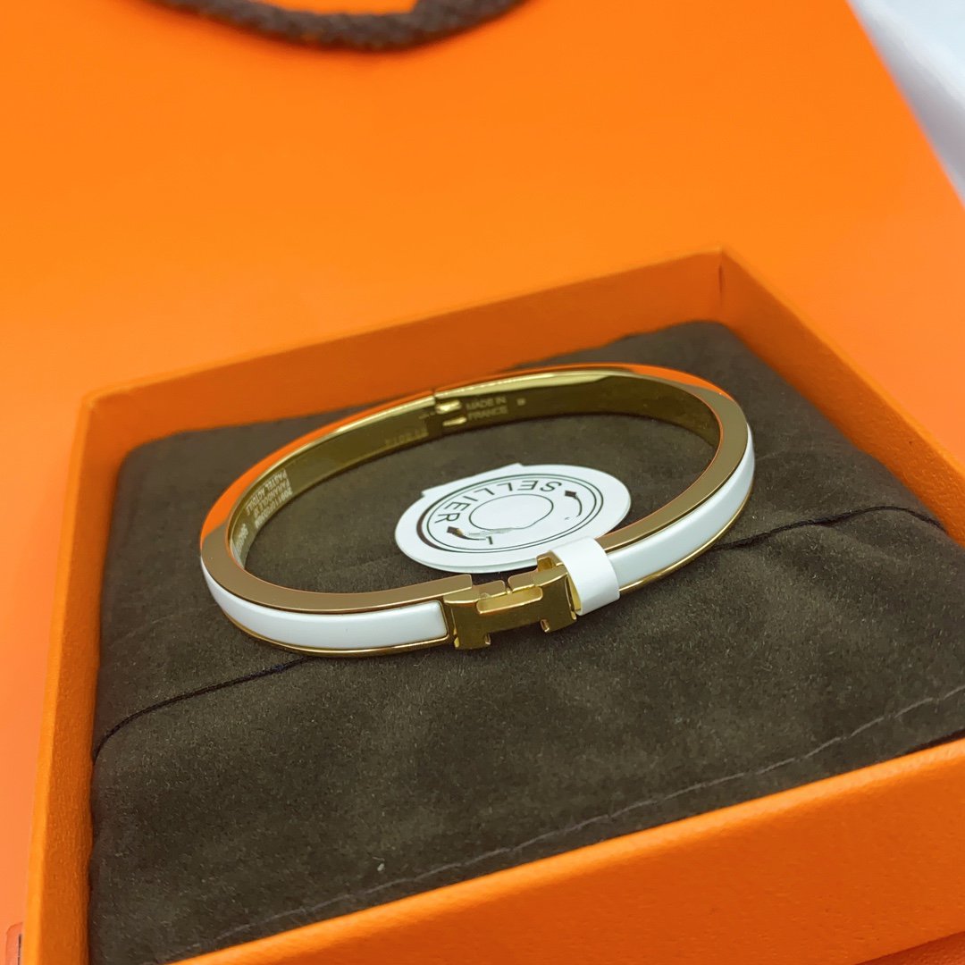 [Mystic Crown]CLASSIC HM CLIC WHITE 8MM ENAMEL BRACELET