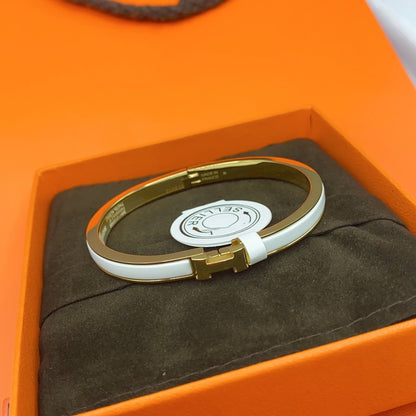 [Mystic Crown]CLASSIC HM CLIC WHITE 8MM ENAMEL BRACELET