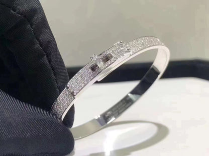 [Mystic Crown]HM KELLY BRACELET IN SILVER AND FULL PAVE DIAMOND