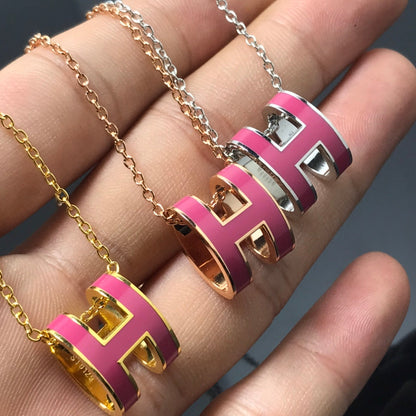 [Mystic Crown]H NECKLACE PINK