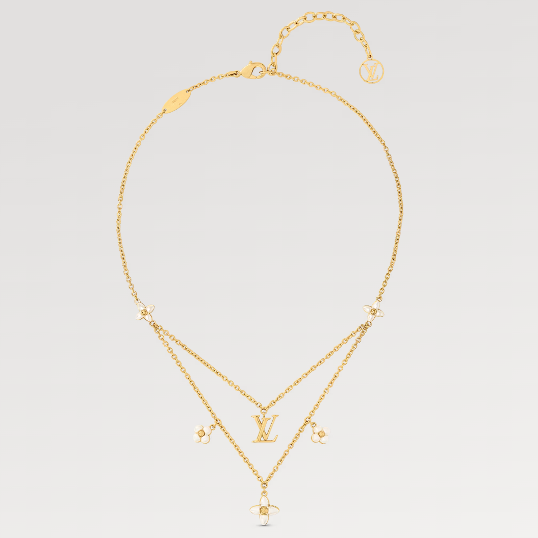 [Mystic Crown]FLOWERGRAM GOLD MOP DOUBLE ROW NECKLACE