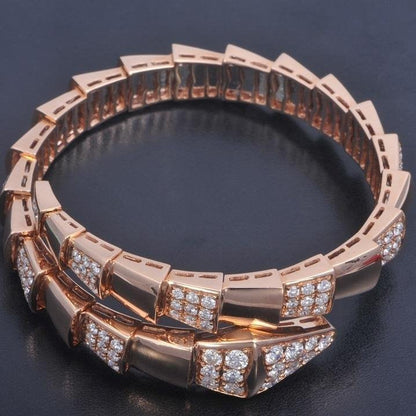 [Mystic Crown]SERPENTI WIDE BRACELET PINK GOLD DIAMOND