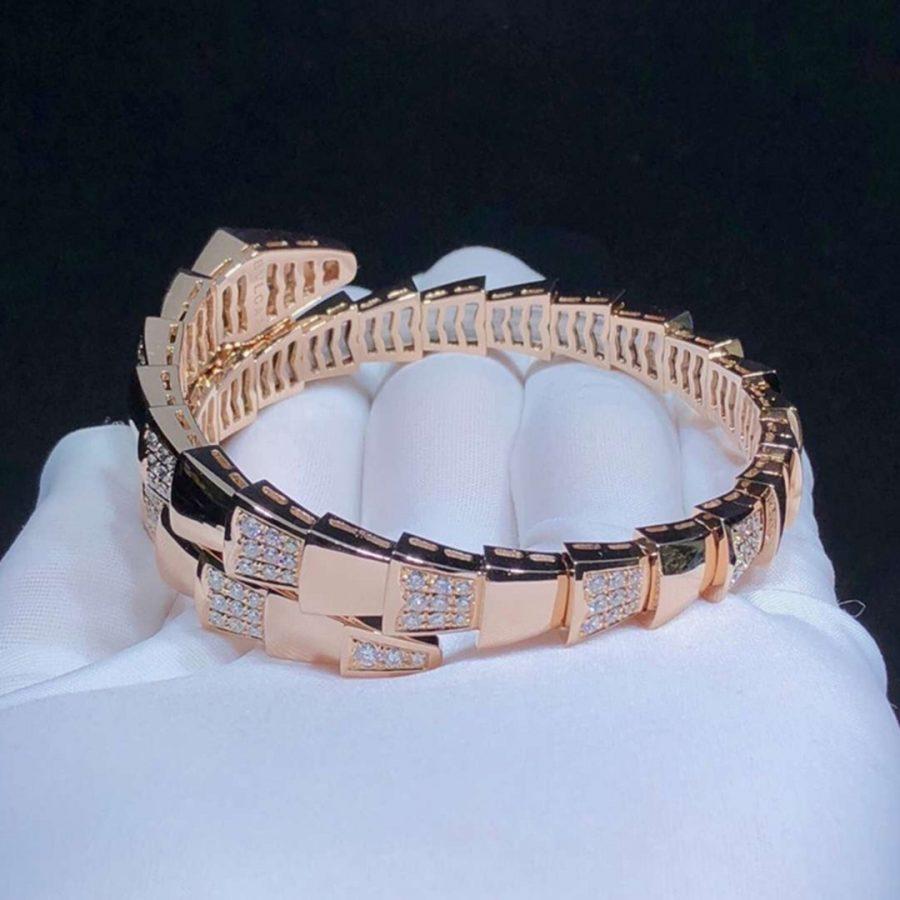 [Mystic Crown]SERPENTI WIDE BRACELET PINK GOLD DIAMOND