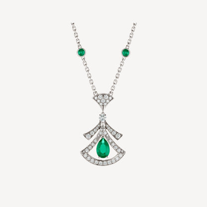 [Mystic Crown]DREAM NECKLACE MALACHITE DIAMOND SILVER