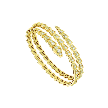 [Mystic Crown]SERPENTI BRACELET GOLD DIAMOND DOUBLE ROW
