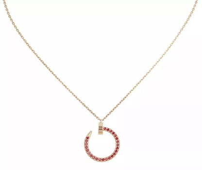 [Mystic Crown]JUSTE NECKLACE GOLD RED DIAMONDS