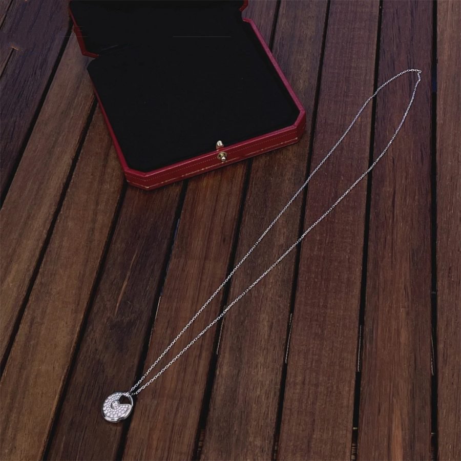 [Mystic Crown]AMULETTE SILVER FULL DIAMOND NECKLACE