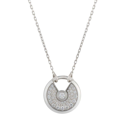 [Mystic Crown]AMULETTE SILVER FULL DIAMOND NECKLACE