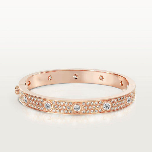 [Mystic Crown]LOVE BRACELET 6.1MM DIAMOND-PAVED 10 BIG DIAMONDS