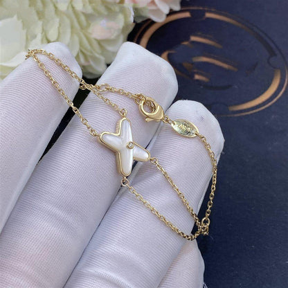 [Mystic Crown]JEUX BRACELET WHITE MOP GOLD 1 DIAMOND