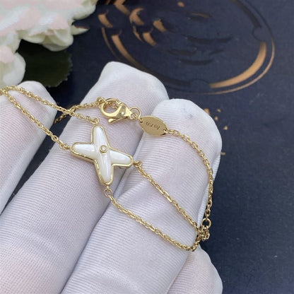 [Mystic Crown]JEUX BRACELET WHITE MOP GOLD 1 DIAMOND