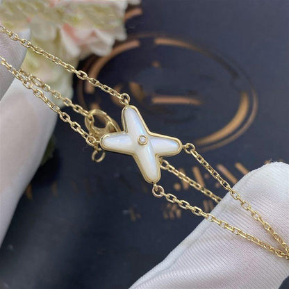 [Mystic Crown]JEUX BRACELET WHITE MOP GOLD 1 DIAMOND