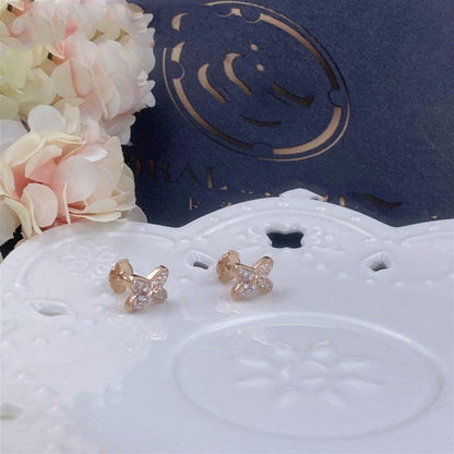 [Mystic Crown]JEUX DE PINK GOLD DIAMOND EARRINGS