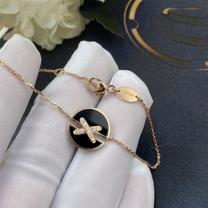 [Mystic Crown]JEUX DE BRACELET ONYX PINK GOLD DIAMOND