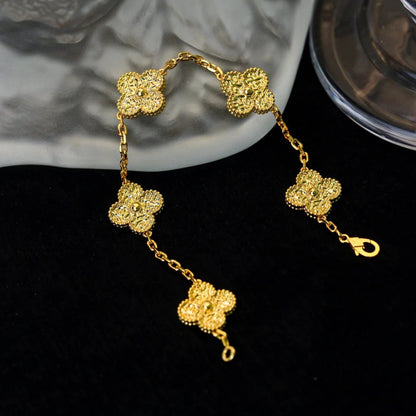 [Mystic Crown]CLOVER 5 MOTIFS BRONZING BRACELET