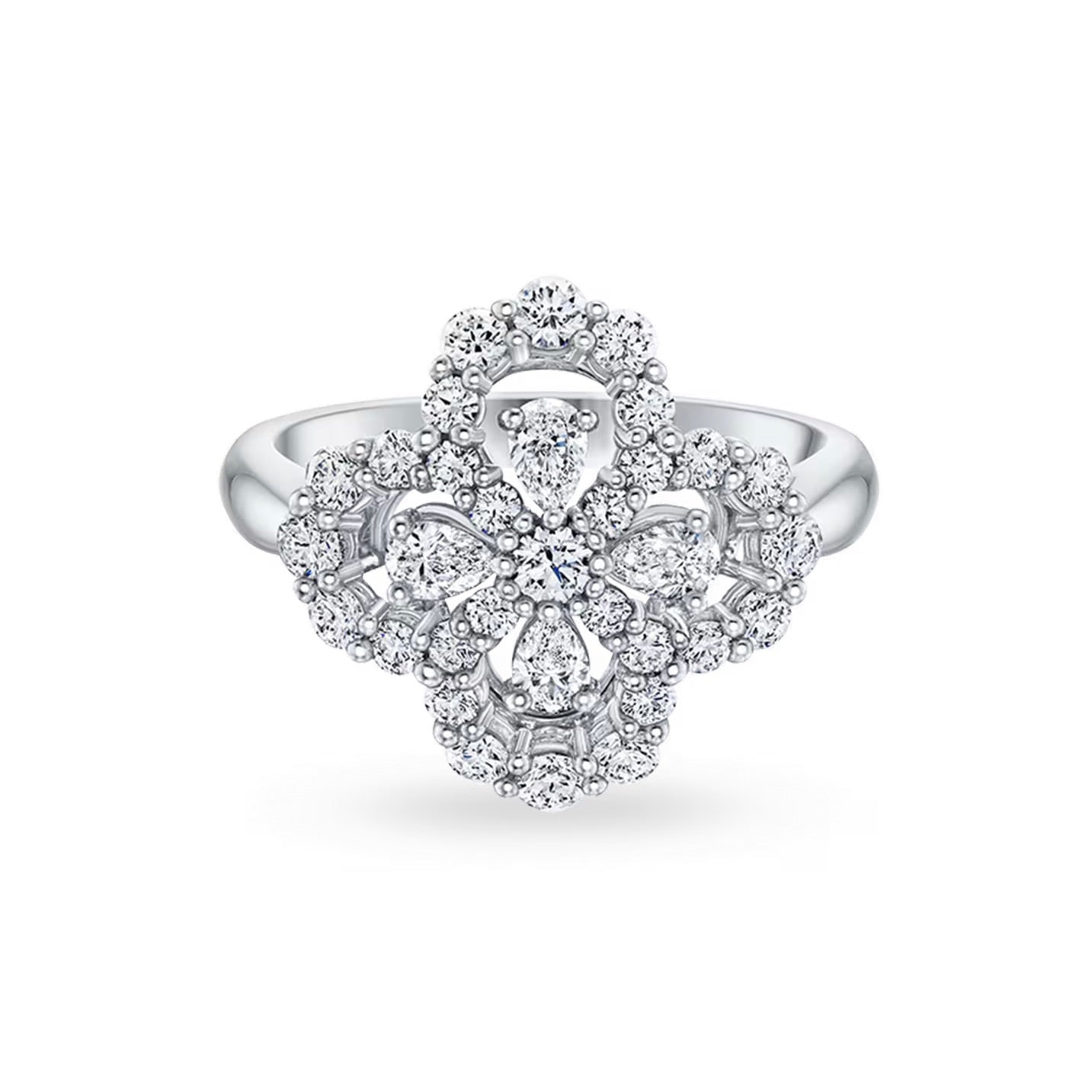 [Mystic Crown]LOOP RING FULL MOTIF DIAMOND 16MM SILVE