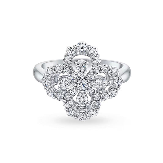 [Mystic Crown]LOOP RING FULL MOTIF DIAMOND 16MM SILVE