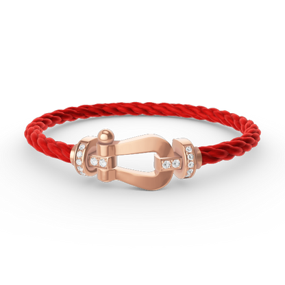 [Mystic Crown]FORCE LARGE HORSESHOE HALF DIAMOND BRACELET ROSE GOLD