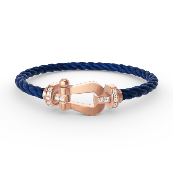 [Mystic Crown]FORCE LARGE HORSESHOE HALF DIAMOND BRACELET ROSE GOLD