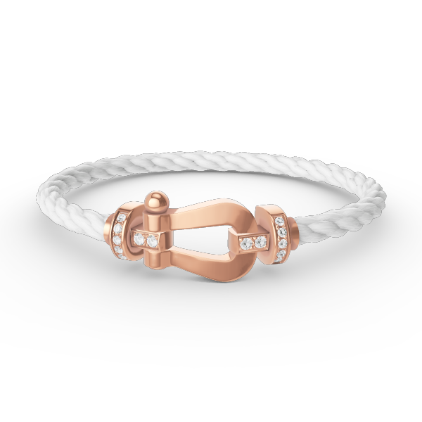 [Mystic Crown]FORCE LARGE HORSESHOE HALF DIAMOND BRACELET ROSE GOLD