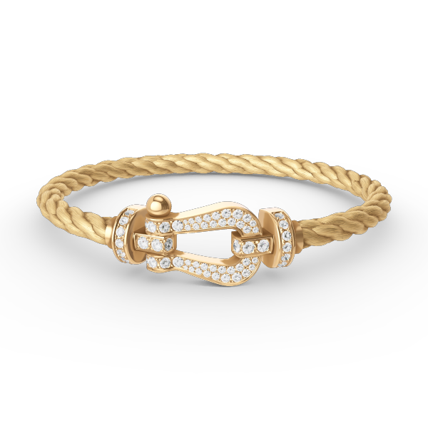 [Mystic Crown]FORCE LARGE HORSESHOE FULL DIAMOND BRACELET GOLD