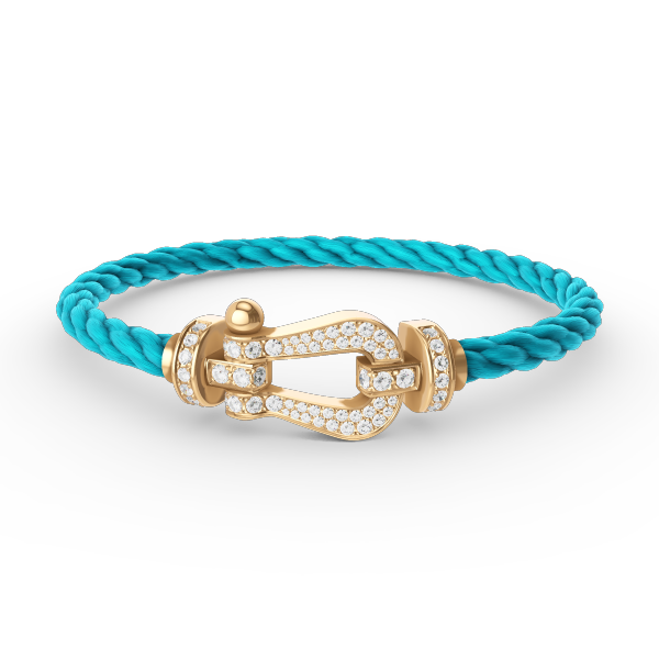[Mystic Crown]FORCE LARGE HORSESHOE FULL DIAMOND BRACELET GOLD