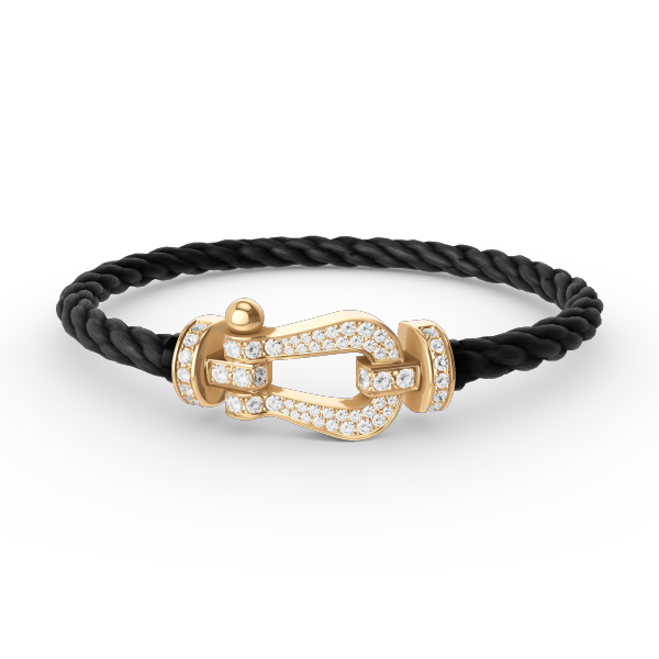 [Mystic Crown]FORCE LARGE HORSESHOE FULL DIAMOND BRACELET GOLD
