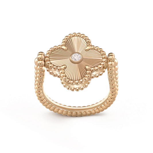 [Mystic Crown]CLOVER RIVERSIBLE ROSE GOLD RING