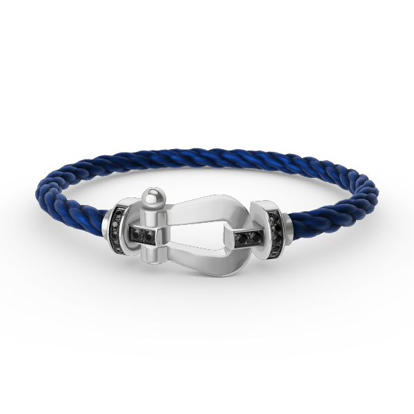 [Mystic Crown]FORCE LARGE HORSESHOE BLACK DIAMOND BRACELET SILVER