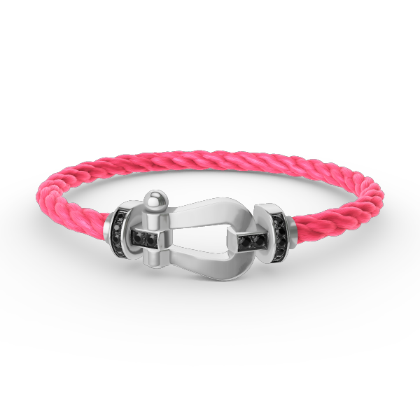 [Mystic Crown]FORCE LARGE HORSESHOE BLACK DIAMOND BRACELET SILVER