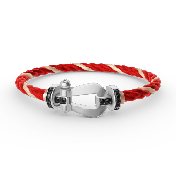 [Mystic Crown]FORCE LARGE HORSESHOE BLACK DIAMOND BRACELET SILVER