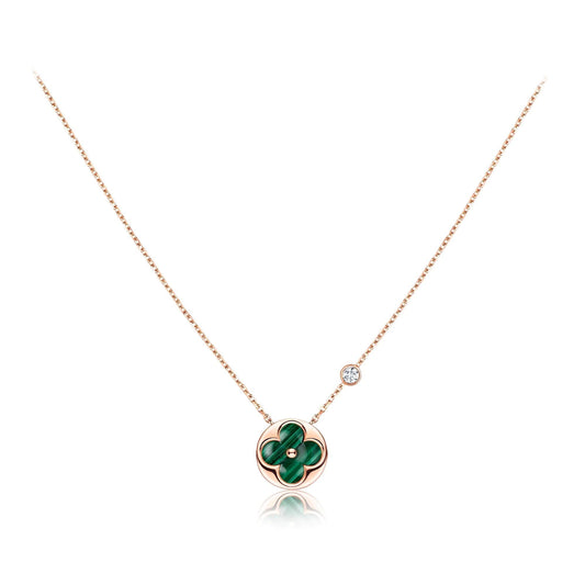 [Mystic Crown]SUN PEDANT PINK GOLD 1 DIAMOND NECKLACE