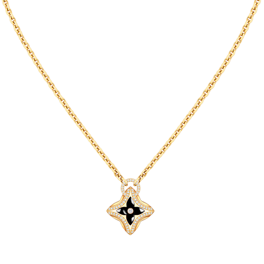 [Mystic Crown]STAR PEDANT PINK GOLD DIAMOND NECKLACE