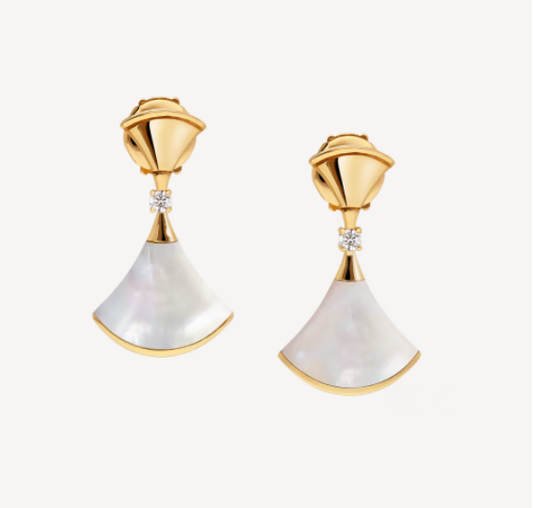 [Mystic Crown]DREAM MOP 1 DIAMOND EARRINGS
