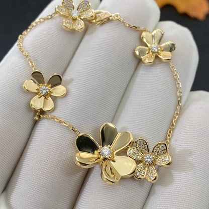 [Mystic Crown]FRIVOLE GOLD 5 FLOWERS BRACELET
