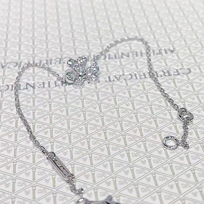 [Mystic Crown]FRIVOLE SILVER FLOWER DIAMOND BRACELET