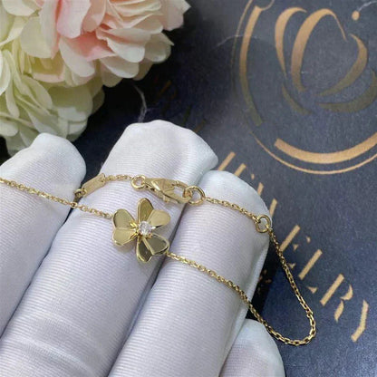 [Mystic Crown]FRIVOLE GOLD FLOWER PINK MALACHITE BRACELET