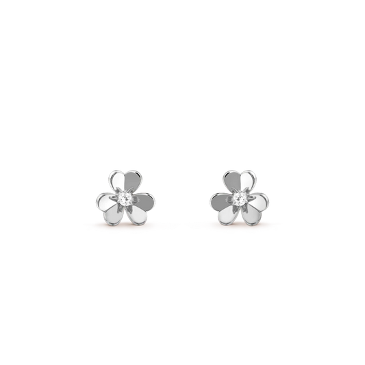 [Mystic Crown]FRIVOLE MINI SILVER FLOWER EARRINGS