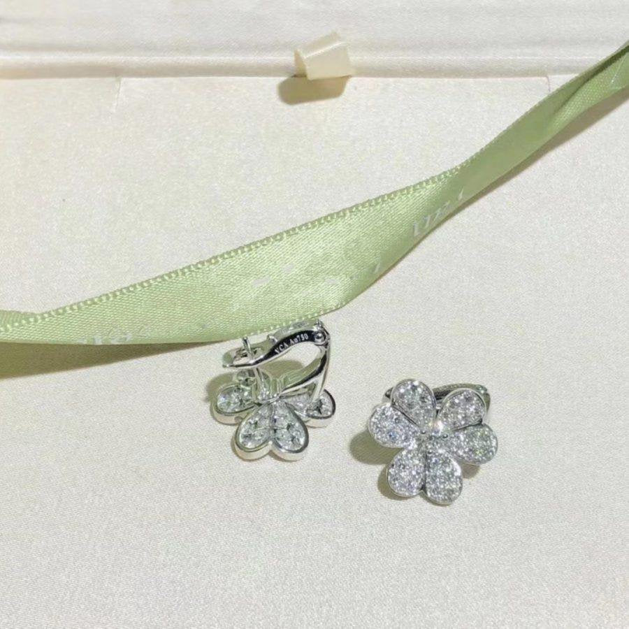 [Mystic Crown]FRIVOLE SILVER FLOWER DIAMOND EARRINGS