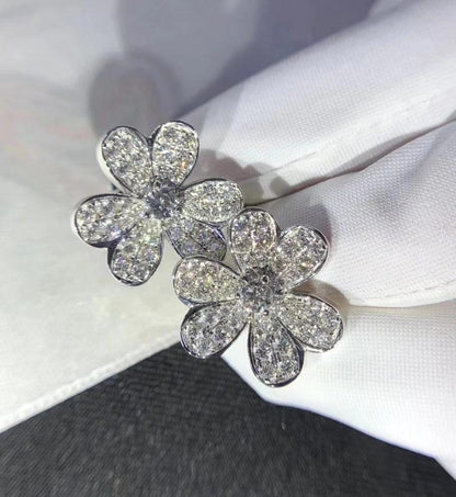 [Mystic Crown]FRIVOLE SILVER FLOWER DIAMOND EARRINGS